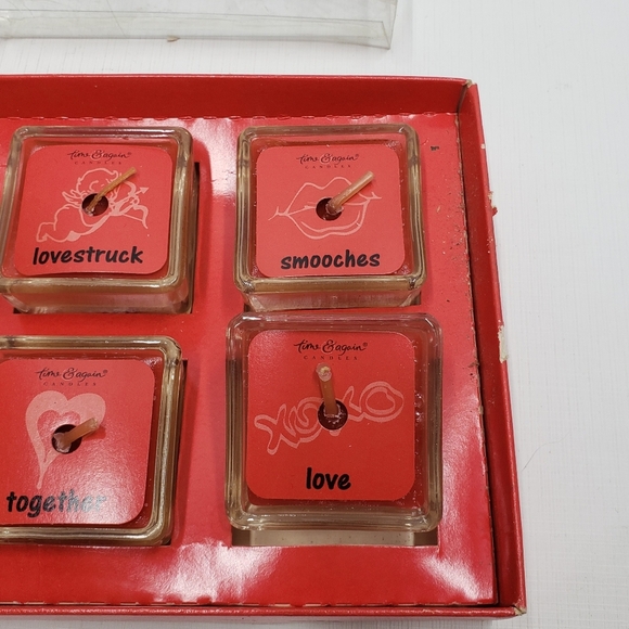 Ganz Time & Again Candle Red Votive Tealight Set Cinnamon Scented Valentines - Picture 5 of 16